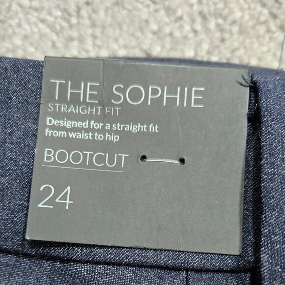 Lane Bryant NWT The Sophie Straight Fit Bootcut Pants Dark Blue Sexy Stretch - Picture 8 of 9